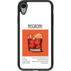 iPhone XR Case Hülle - Silikon schwarz Cocktail Rezept Negroni