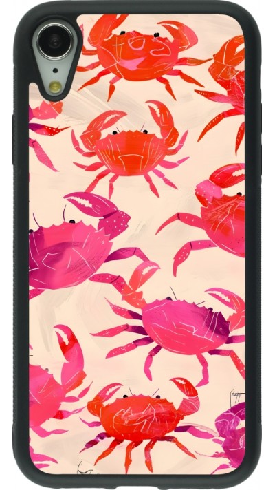 iPhone XR Case Hülle - Silikon schwarz Crabs Paint