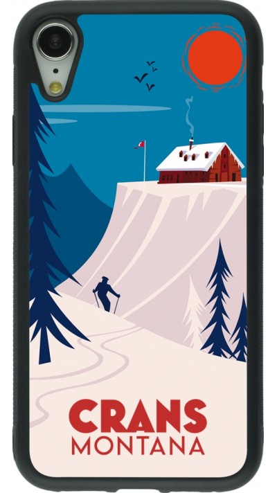 iPhone XR Case Hülle - Silikon schwarz Crans-Montana Cabane
