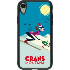 iPhone XR Case Hülle - Silikon schwarz Crans-Montana Ski Downhill