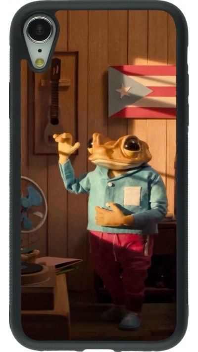 iPhone XR Case Hülle - Silikon schwarz Dancing frog DTMF