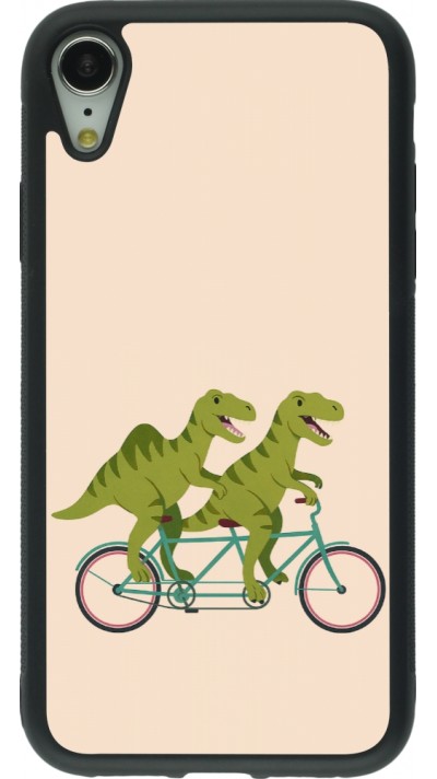 iPhone XR Case Hülle - Silikon schwarz Dinosaurs on bikes 2026