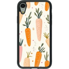 iPhone XR Case Hülle - Silikon schwarz Easter 2026 Illustration carrots