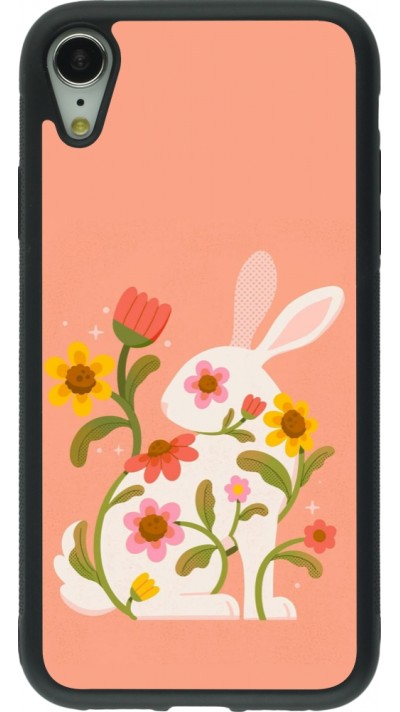 iPhone XR Case Hülle - Silikon schwarz Easter 2026 Rabbit collage