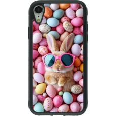 iPhone XR Case Hülle - Silikon schwarz Easter 2026 Rabbit fun