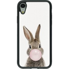iPhone XR Case Hülle - Silikon schwarz Easter 2023 bubble gum bunny