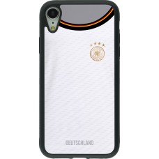 iPhone XR Case Hülle - Silikon schwarz Deutschland 2022 personalisierbares Fußballtrikot
