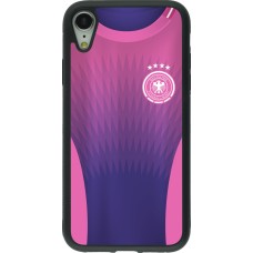 iPhone XR Case Hülle - Silikon schwarz Deutschland Away personalisierbares Fussballtrikot