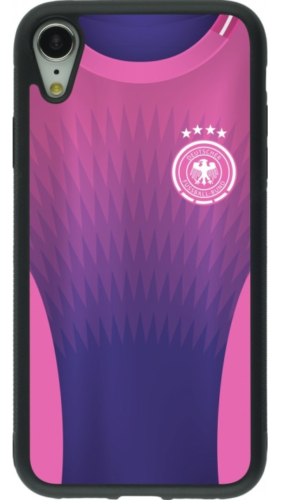 iPhone XR Case Hülle - Silikon schwarz Deutschland Away personalisierbares Fussballtrikot