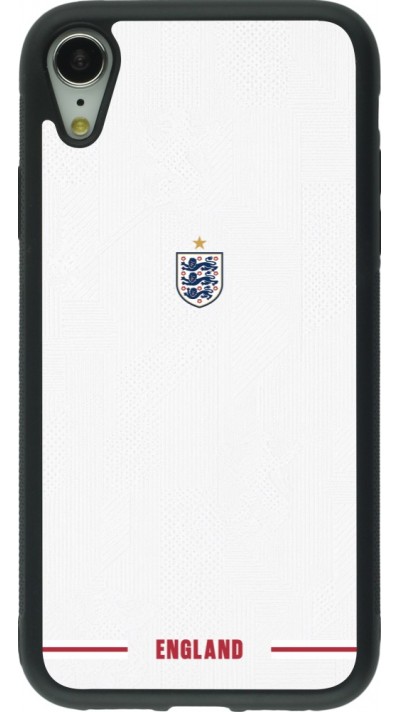 iPhone XR Case Hülle - Silikon schwarz England 2026 personalisierbares Fussballtrikot