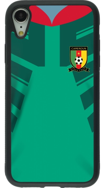 iPhone XR Case Hülle - Silikon schwarz Kamerun 2022 personalisierbares Fussballtrikot