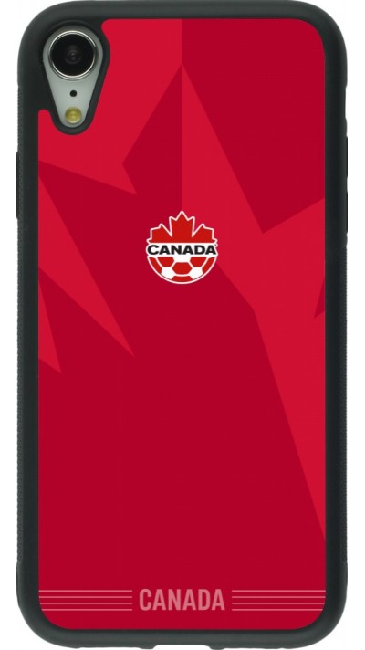 iPhone XR Case Hülle - Silikon schwarz Kanada 2026 personalisierbares Fussballtrikot