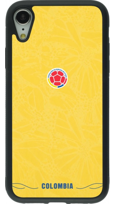 iPhone XR Case Hülle - Silikon schwarz Kolumbien 2026 personalisierbares Fussballtrikot