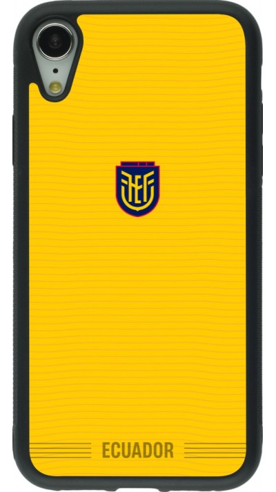 iPhone XR Case Hülle - Silikon schwarz Ecuador 2026 personalisierbares Fussballtrikot