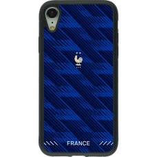 iPhone XR Case Hülle - Silikon schwarz Frankreich 2026 personalisierbares Fussballtrikot