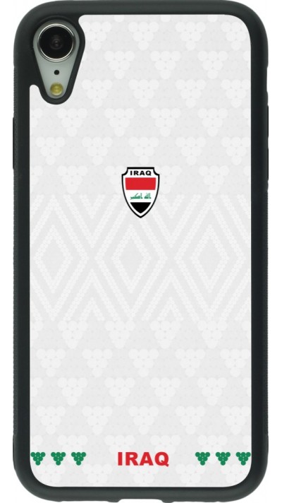 iPhone XR Case Hülle - Silikon schwarz Irak 2026 personalisierbares Fussballtrikot