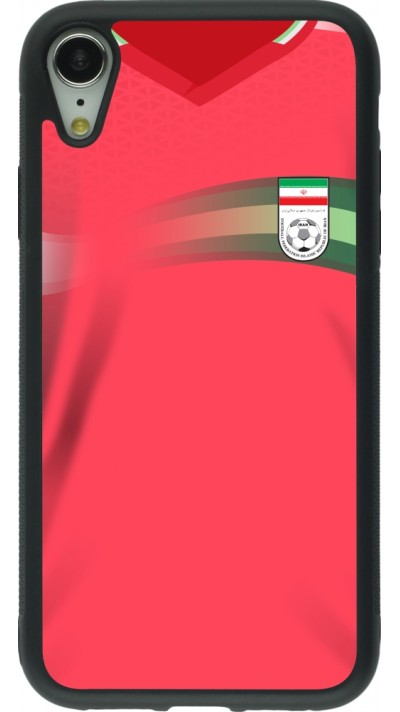 iPhone XR Case Hülle - Silikon schwarz Iran 2022 personalisierbares Fussballtrikot