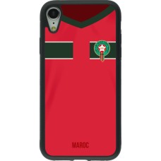 iPhone XR Case Hülle - Silikon schwarz Marokko 2022 personalisierbares Fussballtrikot