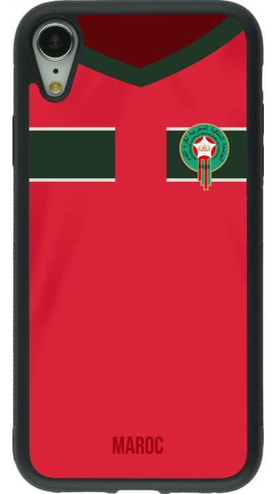 iPhone XR Case Hülle - Silikon schwarz Marokko 2022 personalisierbares Fussballtrikot