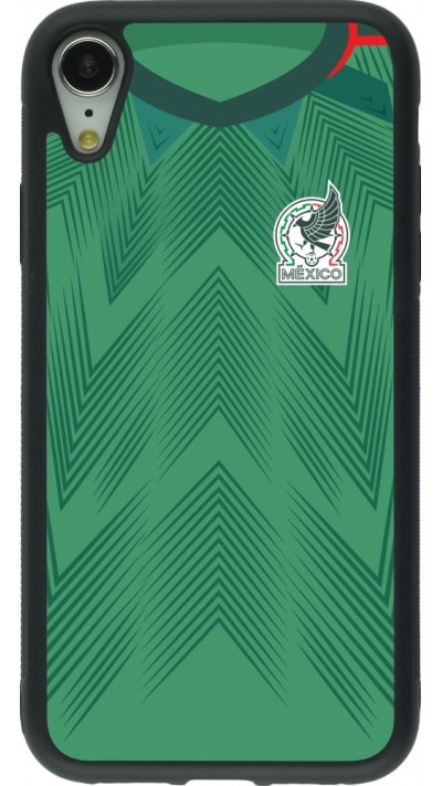 iPhone XR Case Hülle - Silikon schwarz Mexiko 2022 personalisierbares Fussballtrikot