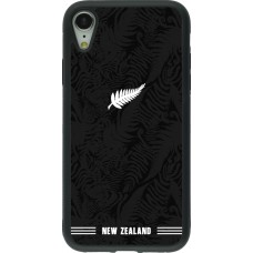 iPhone XR Case Hülle - Silikon schwarz Neuseeland 2026 personalisierbares Fussballtrikot