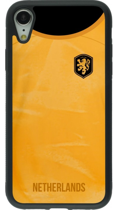iPhone XR Case Hülle - Silikon schwarz Holland 2022 personalisierbares Fußballtrikot