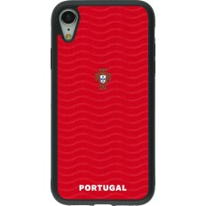 iPhone XR Case Hülle - Silikon schwarz Portugal 2026 personalisierbares Fussballtrikot