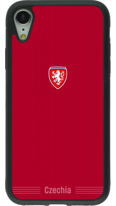 iPhone XR Case Hülle - Silikon schwarz Tschechische Republik 2026 personalisierbares Fussballtrikot