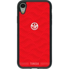 iPhone XR Case Hülle - Silikon schwarz Tunesien 2026 personalisierbares Fussballtrikot