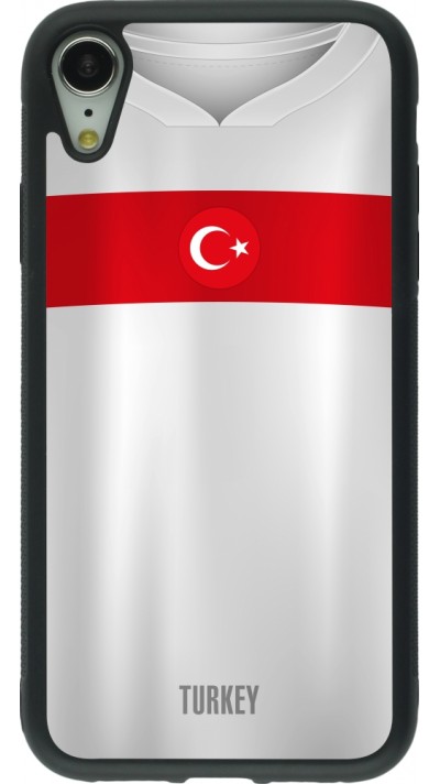 iPhone XR Case Hülle - Silikon schwarz Türkei personalisierbares Fussballtrikot