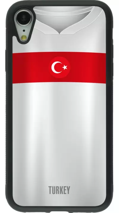 iPhone XR Case Hülle - Silikon schwarz Türkei personalisierbares Fussballtrikot