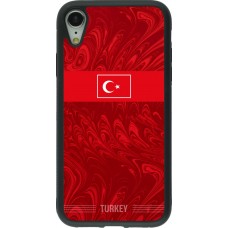 iPhone XR Case Hülle - Silikon schwarz Türkei 2026 personalisierbares Fussballtrikot