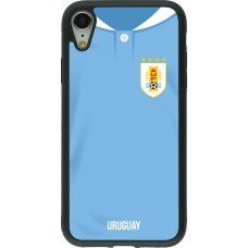 iPhone XR Case Hülle - Silikon schwarz Uruguay 2022 personalisierbares Fussballtrikot