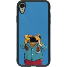 iPhone XR Case Hülle - Silikon schwarz Frog with camera DTMF