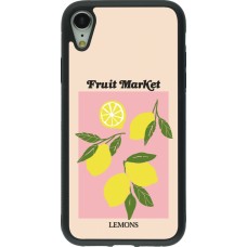 iPhone XR Case Hülle - Silikon schwarz Fruit market lemons 2026
