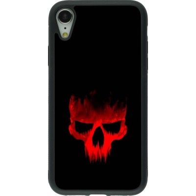 iPhone XR Case Hülle - Silikon schwarz Halloween 2023 scary skull