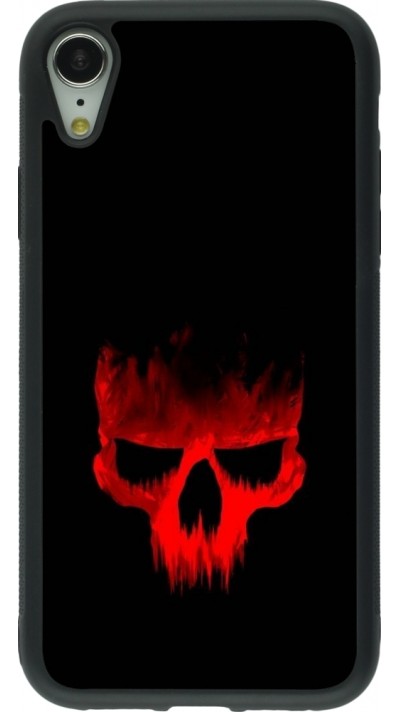 iPhone XR Case Hülle - Silikon schwarz Halloween 2023 scary skull