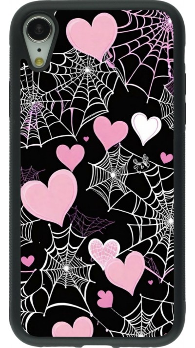 iPhone XR Case Hülle - Silikon schwarz Halloween 2024 girly