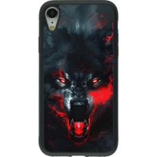 iPhone XR Case Hülle - Silikon schwarz Halloween 2024 mad werewolf
