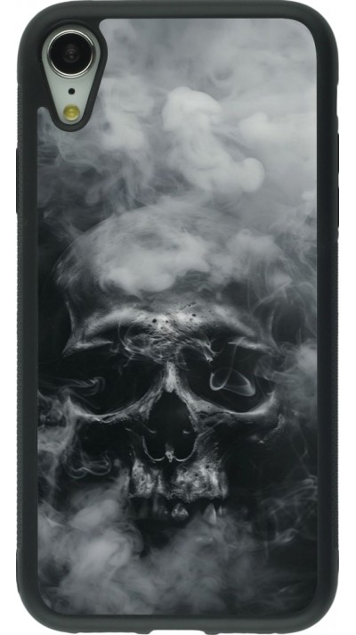 iPhone XR Case Hülle - Silikon schwarz Halloween 2024 smoky skull