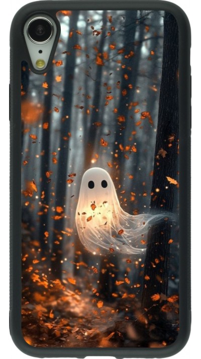 iPhone XR Case Hülle - Silikon schwarz Halloween 2025 Ghost in the forest