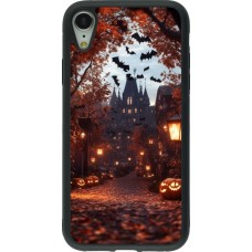 iPhone XR Case Hülle - Silikon schwarz Halloween 2025 Haunted house
