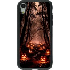 iPhone XR Case Hülle - Silikon schwarz Halloween 2025 Road of Terrifying Pumpkins