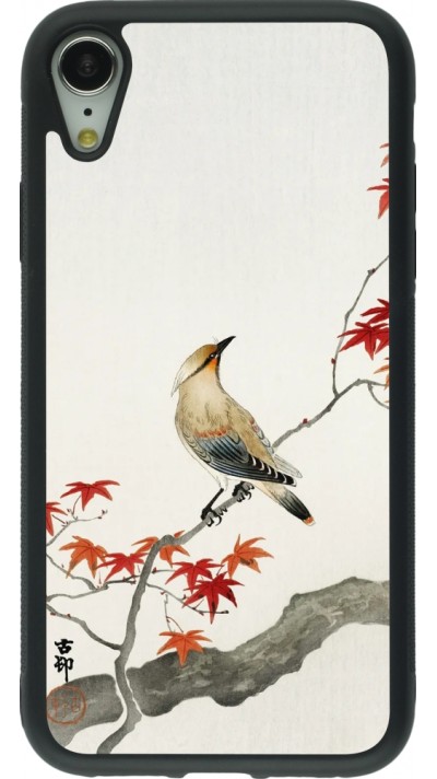 iPhone XR Case Hülle - Silikon schwarz Japanese Bird