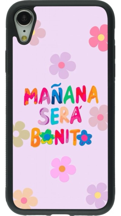 Coque iPhone XR - Silicone rigide noir Karol G Manana sera bonito
