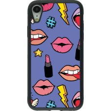 iPhone XR Case Hülle - Silikon schwarz Lips and lipgloss