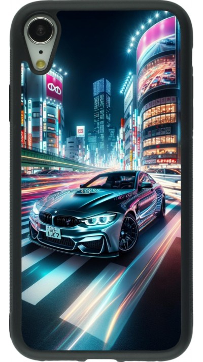 iPhone XR Case Hülle - Silikon schwarz BMW M4 Tokio Nacht