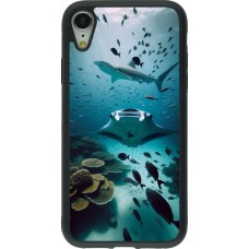 iPhone XR Case Hülle - Silikon schwarz Manta Lagune Reinigung