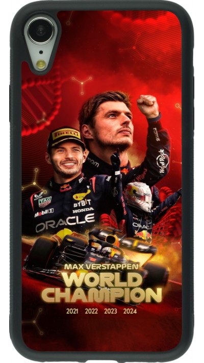iPhone XR Case Hülle - Silikon schwarz Max Verstappen Champion 2023