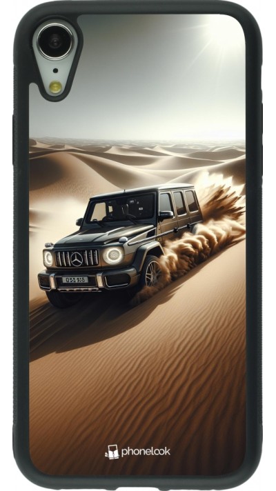 iPhone XR Case Hülle - Silikon schwarz Mercedes G Drift Wueste